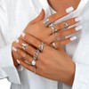 KISS WIFE 20 Pcs Chunky Gold Silver Rings, Thick Adjustable