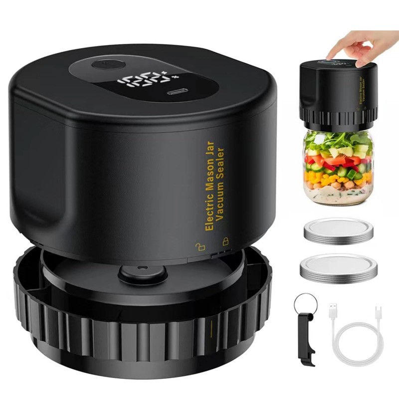 ForzenWind Electric Mason Jar Vacuum Sealer Kit for Wide &