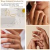 ZHESHY Pack of 3 Gold Silver Ring Women 18 K