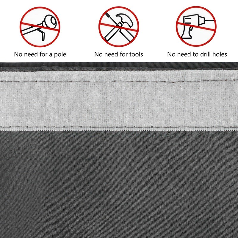 Zevrang Blackout Door Curtain, 26x40Inch French Tie Up Thermal No