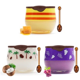 Colaren 3 PCS Honey Lip Bee Balm, Moisturizer Coconut Grape Honeybalm UK Lips, for Dry Chapped Peeling Lips