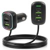 Generico Caricabatterie Auto USB C con Cavo Esteso per Sedili