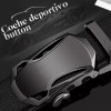 THE9SHOP Cinto Negro De Elegante Cuero Hombre, Hebilla Automática