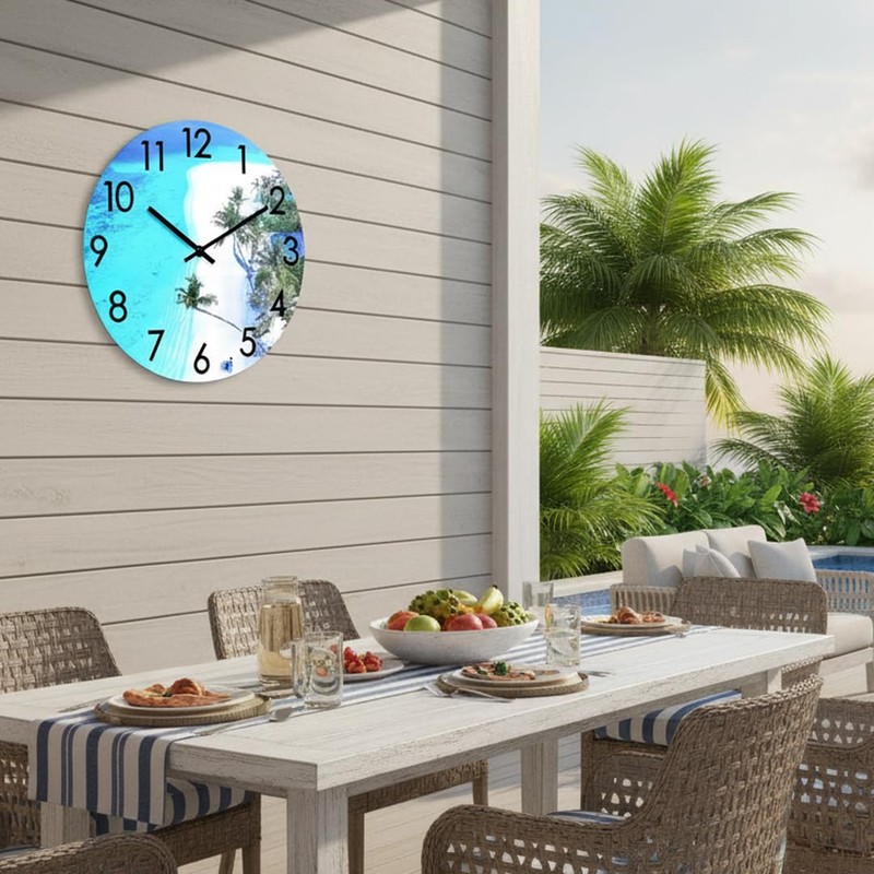 Crosstime 16 Inch Waterproof Large Outdoor Clock – Rustproof Weather
