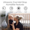 Crane Ultrasonic Teardrop Cool Mist Humidifier, Large 1 Gal Tank,