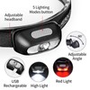 500 Lumen Rechargeable Headlamp (2 Pack), 5 Modes with Red