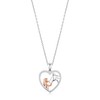 Philip Jones Girl and Horse Heart Necklace Created with Zircondia®