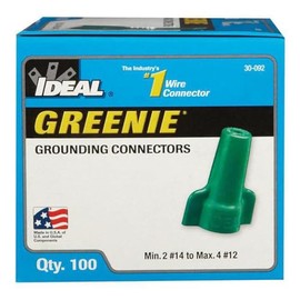 Ideal Greenie Insulated Wire Grounding Connector 100 pk