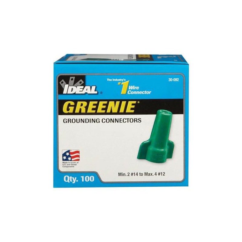 Ideal Greenie Insulated Wire Grounding Connector 100 pk