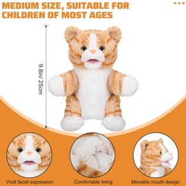 Liliful 6 Pieces Animal Hand Puppets Kids Hand Puppets with Working Mouth Animal Toddler Plush Toy for Show Theater Birthday Easter Basket Stuffers