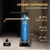 Bathroom Sink Faucet, Black and Gold Color, Waterfall Style, SUS304