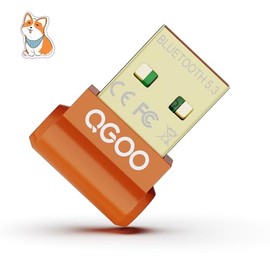 USB Bluetooth Adapter for PC - QGOO Bluetooth Dongle 5.3 EDR, Wireless Bluetooth Receiver for Desktop Computer Laptop Bluetooth Windows 8.1/10/11（orange-232）