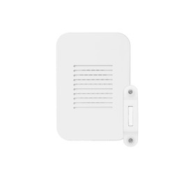 PrimeChime Plus 2 Mini- Video Compatible Doorbell Chime Kit with White Decorative Button (PRMC1120DBWH)