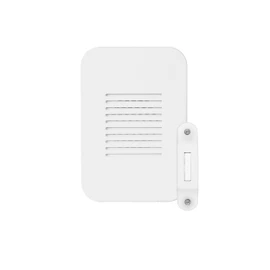 PrimeChime Plus 2 Mini- Video Compatible Doorbell Chime Kit with White Decorative Button (PRMC1120DBWH)