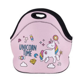 James TYLE26 Unicorn Unicorn Star Girls Boys Lunch Box Tote Bag Lunch Bag Tote Food Carrier Children School Bag Neoprene pink