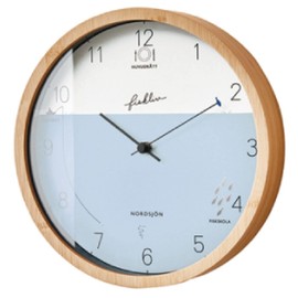 Interform CL-3027 Wall Clock, Atomic Clock, Fish Level, Diameter 1.0 x Depth 2.0 inches (25 x 5 mm), Radio Step Movement