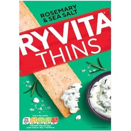 Ryvita Thins Rosemary & Sea Salt Flatbreads, 125g
