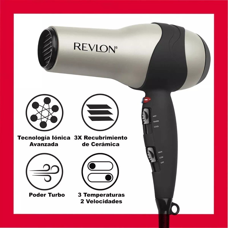 Revlon Secadora Cabello Revlon Profesional Iones Cerámica Turmalina