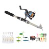 Fishing Pole Kit Carbon Telescopic Portable Durable Lure Rod Set
