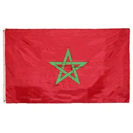 JumpingLight 3x5 Morocco Kingdom North African Country Flag 3x5 Banner Grommets Green Star - Quality Flags