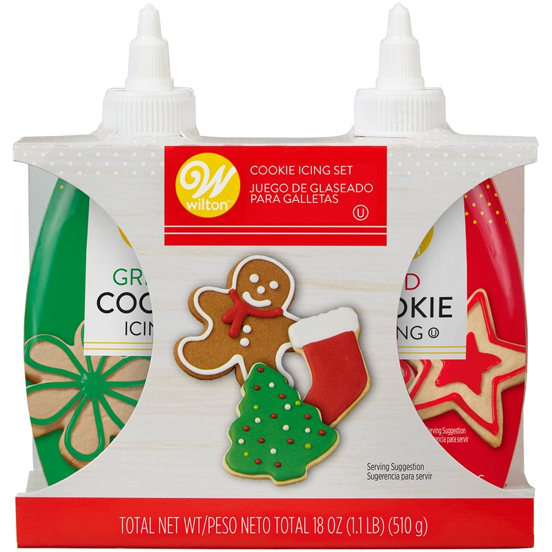 Wilton Red and Green Cookie Icing Set, 2 Count (Pack