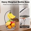 Livabber Countertop Fruit Basket Bowl with Banana Hanger, Modern Standing