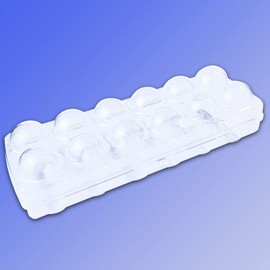 Egg Box Plastic Transparent 27 x 9 cm