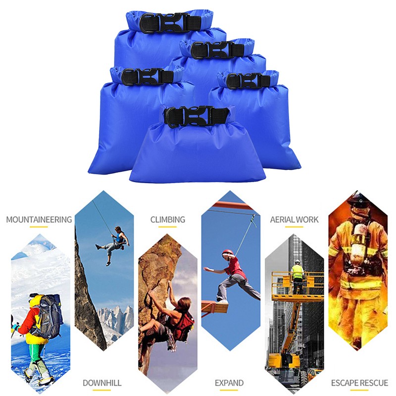 5 Pcs Outdoor Waterproof Storage Bags Dry Sacks Smartphone Camera