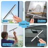 Ibergrif M34101 No Drilling Shower Squeegee with Hook, Bathroom Scraper
