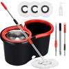 Spin Mop Bucket with Wringer Set, Operable 360 ° Rotating