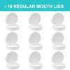 18 Pack REGULAR MOUTH Mason Jar Lids for Compatible with