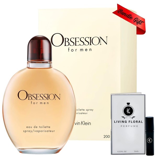 LIVING FLORAL Cologne for Men EDT Spray 6.7 Oz Bundle