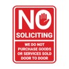 Portrait Round No Soliciting We Do Not Purchase Goods or