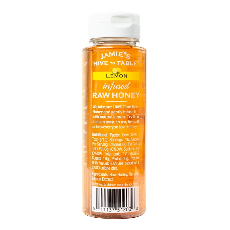 Jamie's Hive to Table Infused 100% Pure Raw Honey 12