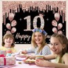 10th Birthday Decorations for Girls, Party Decoration Black and Rose