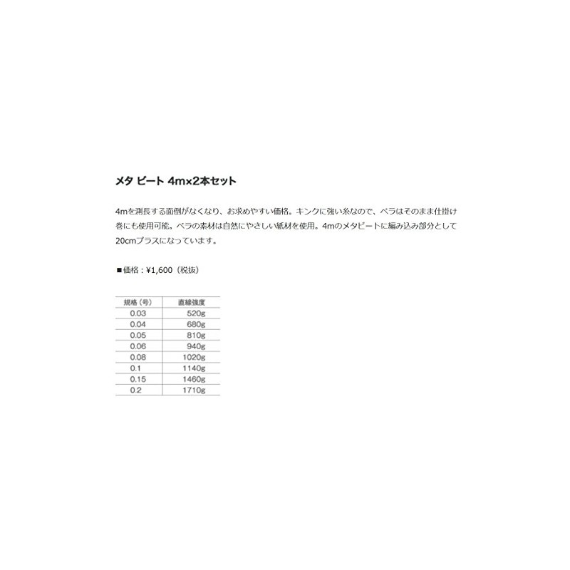 Hokuetsu Sangyo Metabit 4 m x 2 Piece Set No.