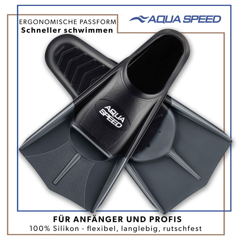 Aqua Speed Short Flippers For Adults And Children, High Tech