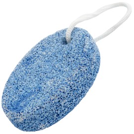 AERZETIX - C69252 - Pumice stone for the feet, manual foot rasp 8.5 x 6 x 2 cm, elliptical - accessories for cosmetics, aesthetics, beauty, foot care, bathroom - colour blue