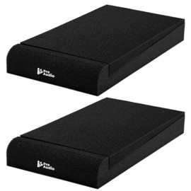 Focus Pro Audio Large Studio Monitor Isolation Pads for 8-Inch Speakers (Pair) - High-Density Acoustic Foam Panels for Sound Noise and Echo Reduction