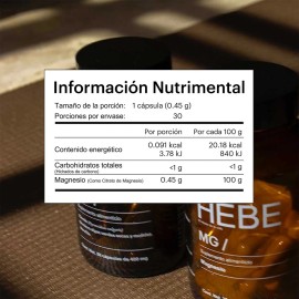 Hebe Mg Sesen Magnesio Suplemento Alimenticio Cápsulas Sfn Sabor Sin sabor