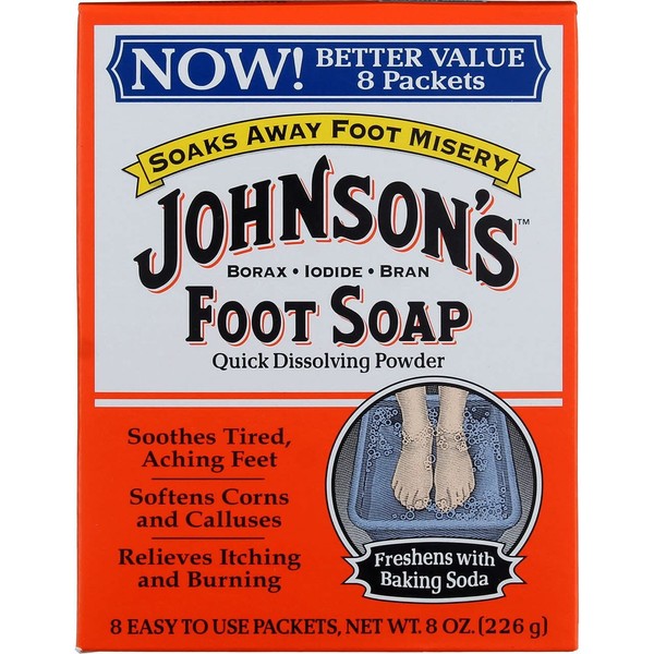 Johnson's Foot Soap Powder, 8 Packets