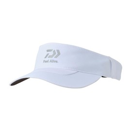 DAIWA 25DC-7525 Sports Sun Visor, white, Free size