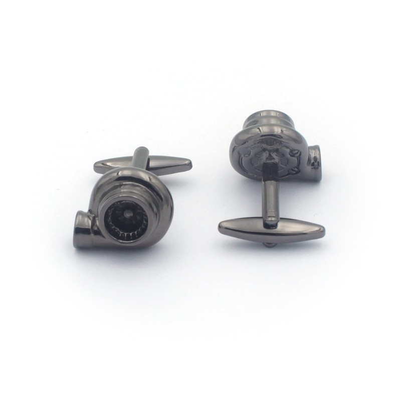 3D Gun Black Mini Turbo Cufflinks