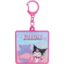 Tees Factory SR-5546451KB Clomi/Layered Acrylic Key Holder, Black & Baku H2.6 x W 2.8 x D 0.1 inches (67 x 70 x 3 mm)