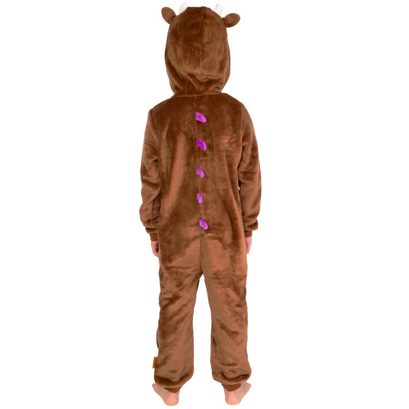 Gruffalo Gruffalo Onesie | Boys Brown Hooded Onesie With 3D