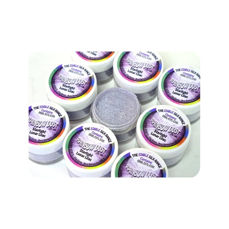 Rainbow Dust Edible Silk Sparkle Lunar Lilac 15g