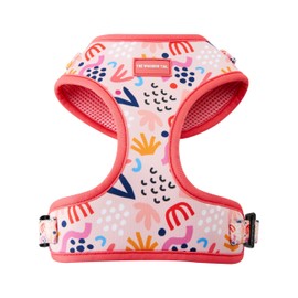 The Wagging Tail Premium No Pull Dog Harness, Dog Harness Medium Sized Dog, Dog Harness for Large Dogs, Small Dog Harness, Puppy Harness, Dog Vest - Adjustable, Soft, Cute (Pink Bohemian, Large)