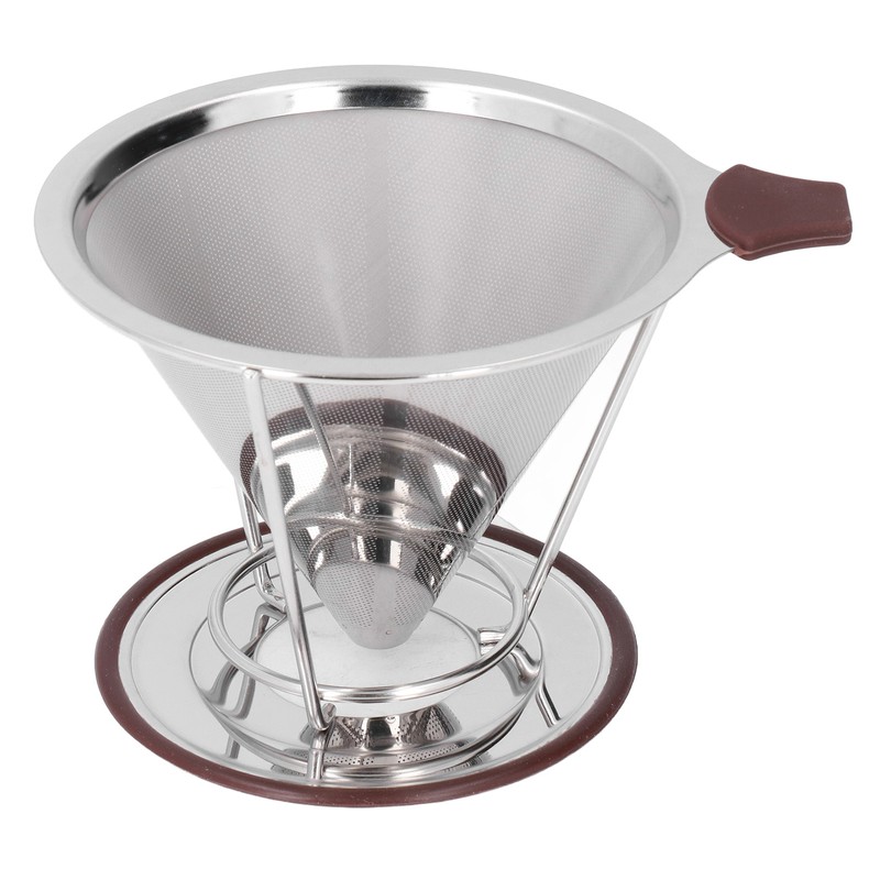 Reusable Coffee Dripper Stainless Steel Silicone Reusable Coffee Filter with