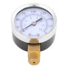 Air Compressor Pressure/Hydraulic Gauge, 1/4in NPT Brass Thread Side Mount,0-200psi