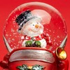 SIKORA SK04 Small Glass Decorative Snow Globe Snowman in Car